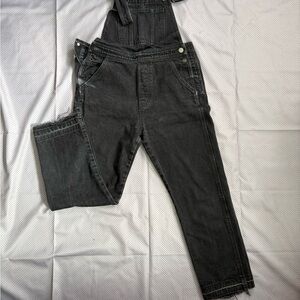 American Apparel Black Denim Overalls